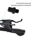Black Aluminum Brake Lever Adjustment Screws Set For Bikes M10 4 Pack shown with bike brake handle.