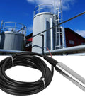 Liquid Level Sensor TL136 12 To 32V DC 4 To 20mA Output Anti Blocking Water Level Detector with industrial tanks background