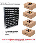 Beefy 5,445 Piece Metric 10.9 Coarse Hardware Assortment Kit With Hex Cap Screws, Hex Nuts, Nylon Locknuts, Washers, Two Durham Bins