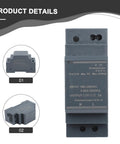 Rail Mounted Switching Power Supply delivering knockout DC stability, IP20 housing, copper transformer design, compact size.