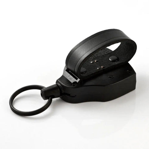Badass Heavy Duty Locking Keychain With 36 Inch Retractable Aramid Strap Shatter Proof Case Built Tough For Everyday Carry Anti Snag Ball Joint Swivel Design Made In Usa Matte Black