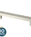 Stainless Steel Modern Square Cabinet Pulls With Five And One Sixteenth Inch Hole Center For Cabinets, Drawers, Dressers, And Furniture