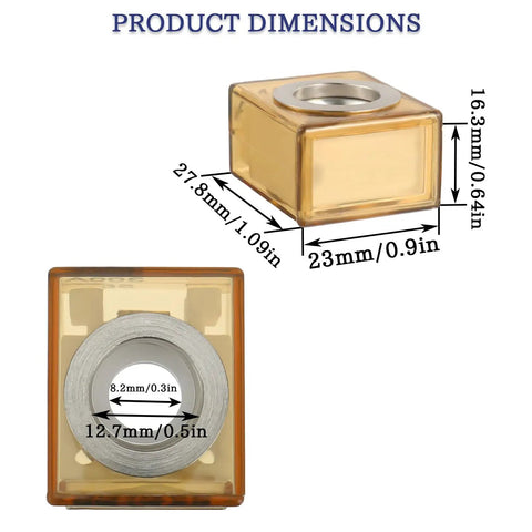 Badass 200 Amp Marine Battery Fuse Block With Quick Connect Terminals And Ip66 Waterproof Shell For 58 Volt Dc Max Power Routing On Trailers And Boats dimensions showing size measurements.
