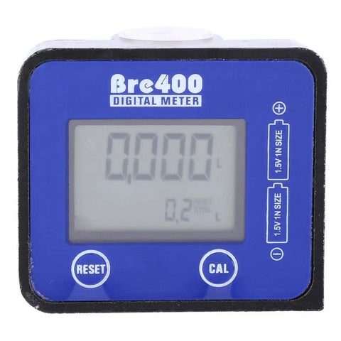 Digital LCD Aluminum Flow Meter Half Inch High Accuracy Diesel Fuel Water Flow Sensor For Low Flow Control And Measurement Gasoline Kerosene Engine Oil Blue