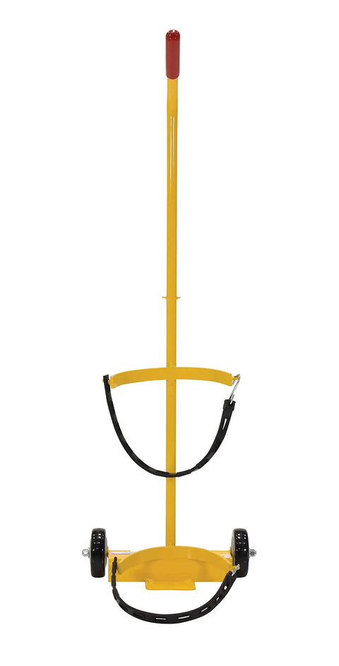 FEC-1 Steel Fire Extinguisher Carrier With 100 Lb Capacity Yellow, Welded Steel Construction With Powder Coat Finish front view