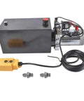 Beefy 10 Quart Hydraulic Power Unit With 1.6KW 12V DC Motor Double Acting Pump 3200 PSI Max Heavy Duty Metal Reservoir