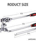 Pro Level Manual Wire Bender Kit Straight Up Heavy Duty No Sweat 0 To 90 Degree Adjustable Cable Shaper dimensions labeled in mm.