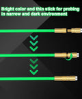 21 Feet Fiberglass Fish Tape Cable Rods Kit With Glow Rods And Hook Hole Set featuring brass connectors on green rods