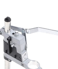 Heavy Duty Bench Drill Stand With Cast Iron Base For Universal Power Tools showing aluminum alloy construction and depth control lever.