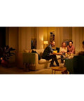 Warm-lit living room with Frosted A19 LED Light Bulbs With Warm Glow Effect, 800 Lumens, Dimmable Soft White 2700K To 2200K, E26 Base lighting