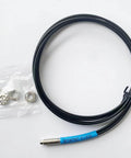 FU610 Fiber Optic Sensor For Diffuse Reflective Digital Sensing, 1 Meter Cable Length, M6 Sensor Probe, Black Color with accessories