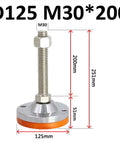 Badass Heavy Duty Furniture Leveling Feet Carbon Steel Adjustable Support Legs With Threaded Lifting Design For Uneven Ground Hella Stable No Fuss Quick Install Two Pack shown with dimensions and materials.