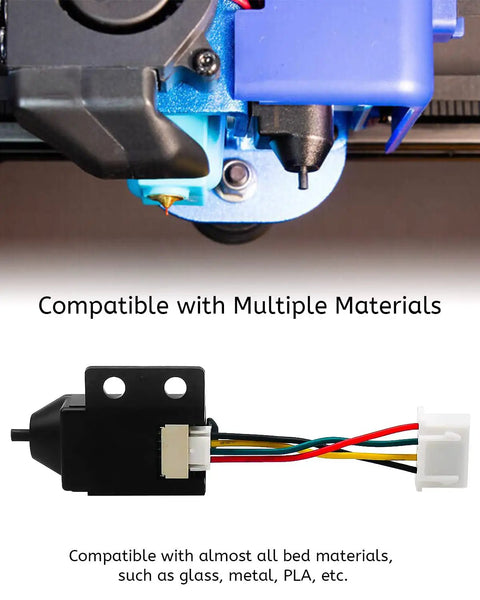 Auto Bed Leveling Sensor For Artillery Sidewinder SW X2 And Genius Pro with wiring for easy install, compatible with multiple materials.
