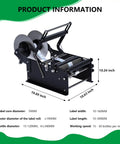 Wultek Bottle Sticker Applicator Machine for smooth labeling up to 6.3 inches wide, featuring two rollers and easy setup.