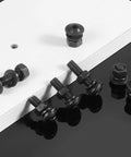 M6 X 18mm Flanged Button Head Socket Cap Screws Kit Dope Stainless Steel 304 Black Finish with Nuts Flat and Lock Washers