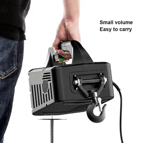 Rock Solid Heavy Duty Electric Chain Hoist Portable Auto Crane Lifter With 500kg Max Capacity Smooth Fast Motor Built Tackle Gear Zero Hassle Lifting For Shop Floor Garage Builds