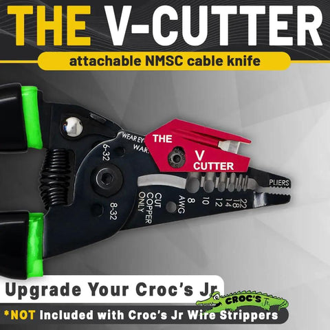 Needle Nose Wire Strippers for Electricians Pro Grade Crimping and Stripping Tool AWG 8-22 with Glow In The Dark Ergonomic Handles 47002