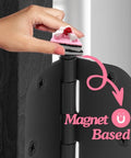 Installing Triangle Cake Topper Set Of 6 Magnetic Hinge Heads For Door Hinges And Door Decoration On Metal Surfaces