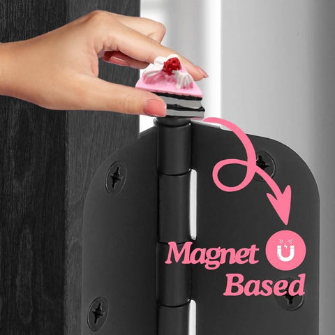 Installing Triangle Cake Topper Set Of 6 Magnetic Hinge Heads For Door Hinges And Door Decoration On Metal Surfaces