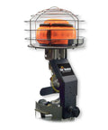 540-Degree 45,000 BTU Tank Top Radiant Propane Heater with multi directional heat mounted on 20 lb tank, front view