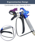 Professional Grade Airless Paint Sprayer Delivering Badass 3600 Psi Output Through A Reversible 517 Nozzle close-up view of ergonomic trigger design.