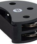 Foot Tambourine For Hands Free Percussion, Slip On Shoe Pad To Tap Your Foot And Accent Grooves, Ideal For Live Performances And Layering Beats While Your Hands Stay Free On Stage. black foot tambourine with stainless steel jingles and elastic shoe strap