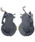 Robot Vacuum Cleaner Wheel Motor Replacement Part For M210 M213 Right Wheel, black with wires and connectors, side view.