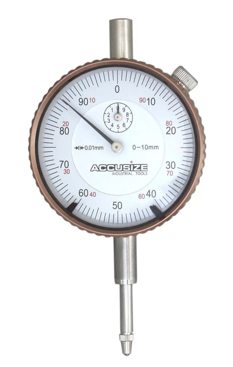 Metric Dial Indicator 0 to 10 mm Range With 0.01 mm Resolution, AGD 2 Compliant, Pro Grade High Precision Measuring Tool For Machining And Inspection, Easy Readout, Durable Construction For Pro Shops