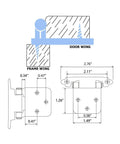 Diagram of 20 Pairs 40 Hinges Self Closing Brass Kitchen Cabinet Hinges Flush Face Mount With Soft Close Overlay Hardware Brushed Brass Finish