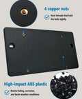 Audi Rear License Plate Bracket Holder For 2014 To 2024 A3 A4 A5 A6 A7 Q5 TT No Drill Easy Install Black ABS Plastic Frame with copper nuts
