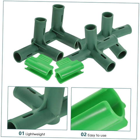Greenhouse Accessory Kit With Adapters And Connectors For Easy Plug And Play Garden Builds Durable Plastic Tube Clips And Parts Supplies Ready To Secure Your Frames And Rails