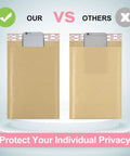 Comparison of Natural Kraft Bubble Mailers 9.5x14.5 Inch Self Sealing Padded Envelopes against other brands.
