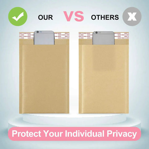 Comparison of Natural Kraft Bubble Mailers 9.5x14.5 Inch Self Sealing Padded Envelopes against other brands.