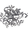 525 Piece E Clips And Retaining Rings Kit, 14 Metric Sizes Side Mount External Retaining Rings 1.2mm To 15mm Diameter, Carbon Steel