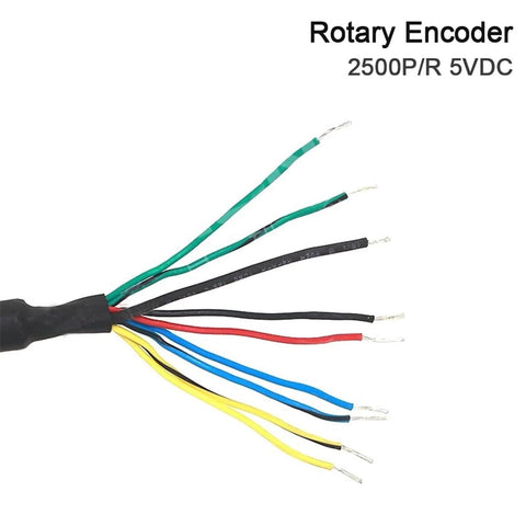 Top Notch 2500P R 5VDC EI35E9 2500 Series Servo Motor Encoder wiring close-up for AC servo driver kits 5V rotary encoder
