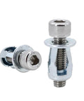 Petal Expansion Rivet Kit for License Plates and Thin Metal Panels M4 to M8 Carbon Steel, galvanized finish, side view