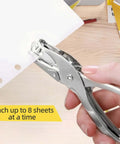 Using 36 Pack One Quarter Inch Single Hole Punch Kit Made From Metal Handheld Craft Puncher with 5 Sheet Capacity on paper