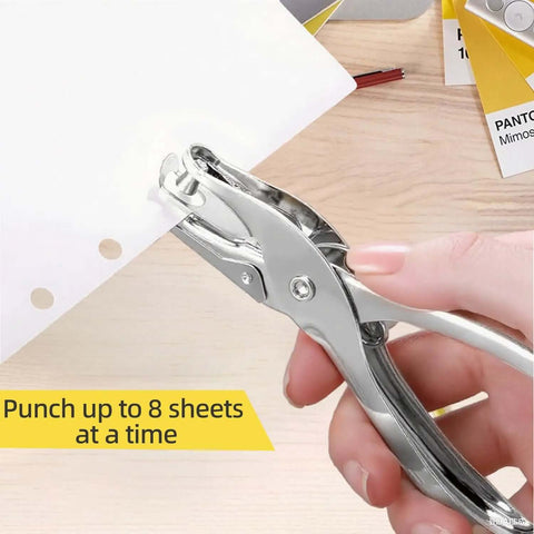 Using 36 Pack One Quarter Inch Single Hole Punch Kit Made From Metal Handheld Craft Puncher with 5 Sheet Capacity on paper