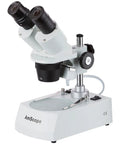 Forward Mounted Binocular Stereo Microscope With LED Illumination, 5x To 30x Magnification, Pro Grade Widefield Optical Glass Lenses, Sturdy Pillar Stand, Crisp Clarity For Detailed Micro Work In The Lab, front view