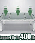 Beefy Ground Stand For Ductless Mini Split AC And Heat Pump, Adjustable 4 To 12 Inch Outdoor Condenser Bracket supports 400 lbs