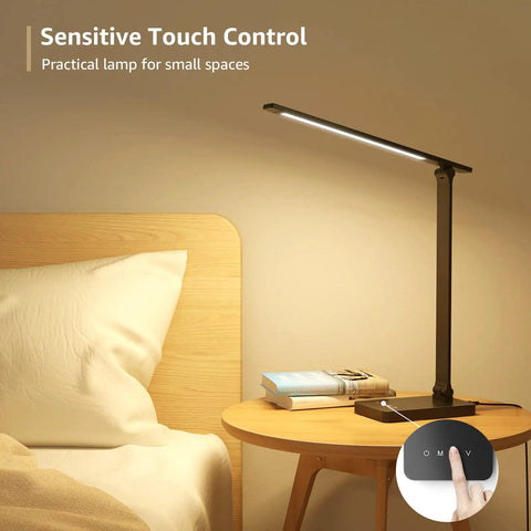 Awesome LED Desk Lamp For Home Office With Five Color Modes And Five Brightness Levels For Twenty Five Lighting Settings Eye Caring