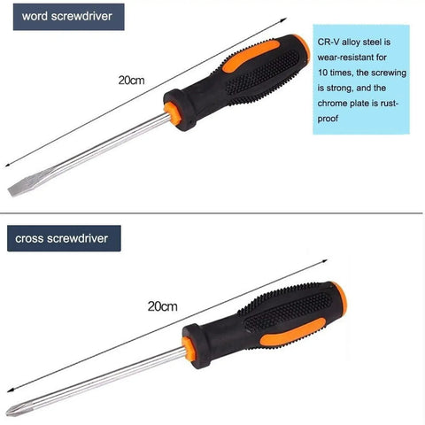 Two screwdrivers from All In One 19 In 1 Precision Hardware Kit Handy Do It Yourself Tool Set With Screwdrivers Wrenches Hammers Pliers