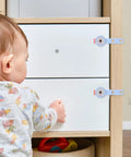 Childproof Cabinet Locks For Drawers And Doors With Strong Adhesive No Drill Install Versatile ABS Safety Locks