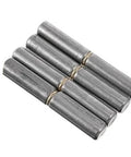 Pack Of Twenty Heavy Duty Weldable Barrel Hinges For Detachable Gates And Doors That Lock Solid And Snap Off With Zero Sweat, showcasing steel barrel hinge components.