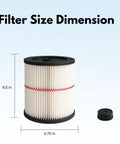 Red Stripe Replacement HEPA Filter For Craftsman Shop Vac Wet Dry Vacuum 5 6 8 12 16 32 Gallon Larger Models Easy Install