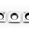 Replacement Cutter 3 Pack For Simple Rougher Woodturning Tools, three square metal cutters with engraved numbers