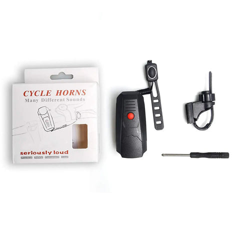 Ultra Loud Bike Horn With Six Sound Modes, Electric Bicycle Bell For Road, Mountain And Kids Bikes, Waterproof, Easy Install, Includes Free Screwdriver, 100 To 120 dB