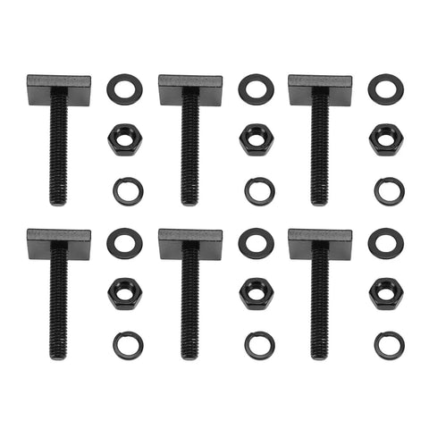 Durable Stainless Steel T Slot Bolts Kit For Secure Roof Rack Mounting 6 bolts, nuts, and washers in a 20mm size.
