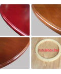 Solid Wood Lazy Susan Turntable Delivering Smooth As Butter Swivel Spin For Dining Tables showing detailed wood edges and installation-free base.