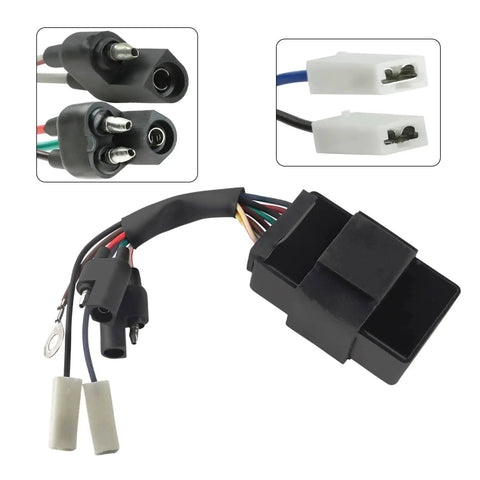 High Performance CDI Module Box Ignitor For Polaris Sportsman 335 400 500 Scrambler 500 Magnum 425 4x4 6x6 Ranger 425 500 Big Boss 500 Fits 1995 To 2002 Models Replacement CDI Plug And Play shown with connectors